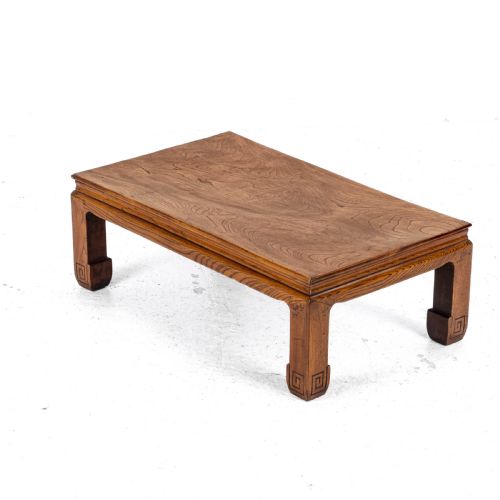 CHINESE ELM KANG TABLE EARLY C20TH LOW COFFEE OPIUM QING - ADDITIONAL PHOTO 2