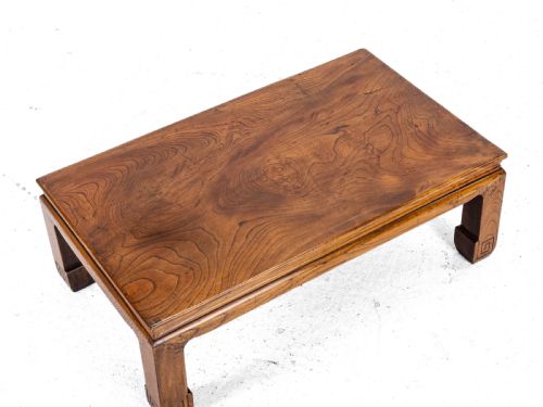 CHINESE ELM KANG TABLE EARLY C20TH LOW COFFEE OPIUM QING - ADDITIONAL PHOTO 10