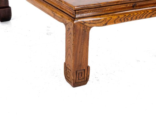 CHINESE ELM KANG TABLE EARLY C20TH LOW COFFEE OPIUM QING - ADDITIONAL PHOTO 15