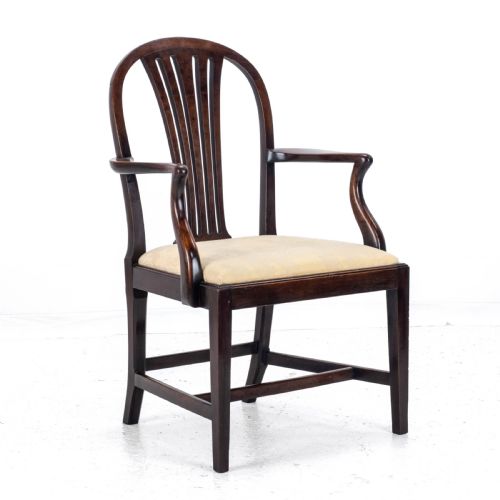 HEPPLEWHITE MAHOGANY CARVER ARMCHAIR C1918 GEORGE V GEORGIAN STYLE - ADDITIONAL PHOTO 1