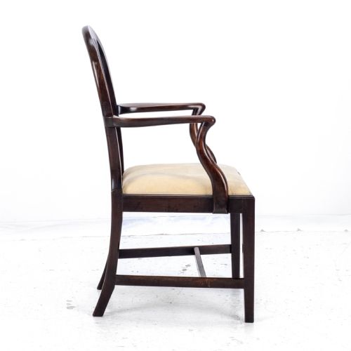 HEPPLEWHITE MAHOGANY CARVER ARMCHAIR C1918 GEORGE V GEORGIAN STYLE - ADDITIONAL PHOTO 5
