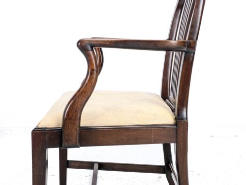 HEPPLEWHITE MAHOGANY CARVER ARMCHAIR C1918 GEORGE V GEORGIAN STYLE - ADDITIONAL PHOTO 8