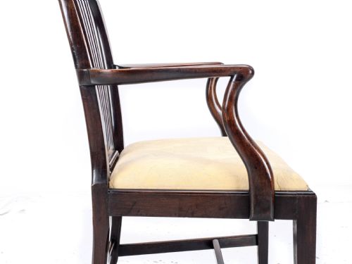 HEPPLEWHITE MAHOGANY CARVER ARMCHAIR C1918 GEORGE V GEORGIAN STYLE - ADDITIONAL PHOTO 9