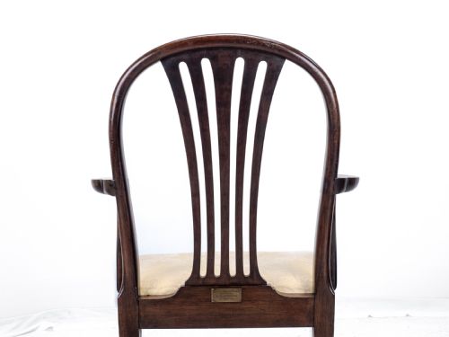 HEPPLEWHITE MAHOGANY CARVER ARMCHAIR C1918 GEORGE V GEORGIAN STYLE - ADDITIONAL PHOTO 10