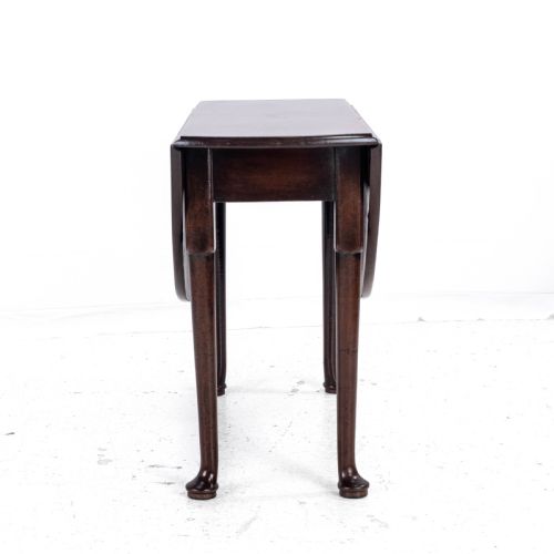 GEORGE II MAHOGANY OVAL ROUND DROP LEAF PAD FOOT DINING BREAKFAST TABLE C1740 - ADDITIONAL PHOTO 10
