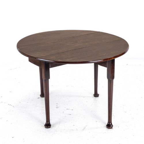GEORGE II MAHOGANY OVAL ROUND DROP LEAF PAD FOOT DINING BREAKFAST TABLE C1740 - ADDITIONAL PHOTO 11