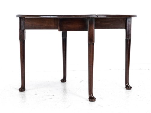 GEORGE II MAHOGANY OVAL ROUND DROP LEAF PAD FOOT DINING BREAKFAST TABLE C1740 - ADDITIONAL PHOTO 13