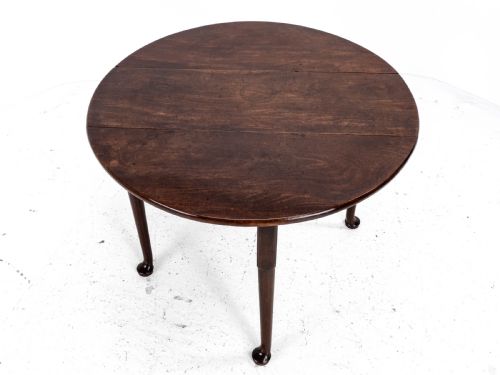 GEORGE II MAHOGANY OVAL ROUND DROP LEAF PAD FOOT DINING BREAKFAST TABLE C1740 - ADDITIONAL PHOTO 17