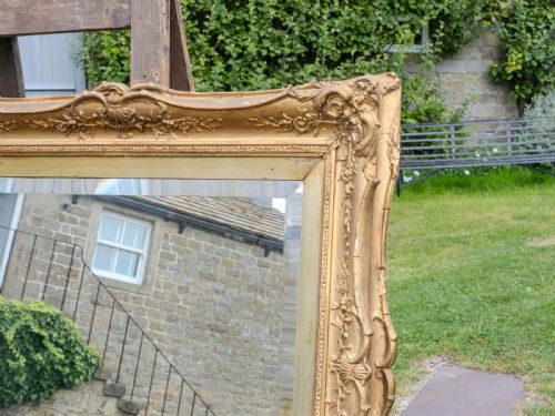 EARLY C19TH BAROQUE GILT FLARED FRAME WITH LATER MIRROR GEORGIAN - ADDITIONAL PHOTO 7