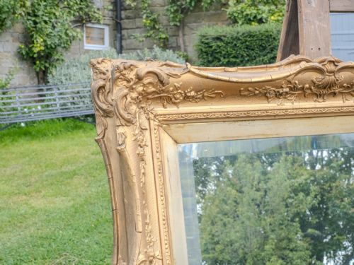 EARLY C19TH BAROQUE GILT FLARED FRAME WITH LATER MIRROR GEORGIAN - ADDITIONAL PHOTO 9