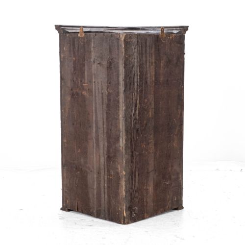 C18TH GEORGIAN OAK BOW FRONT CORNER CABINET WALL MOUNTED GEORGE III - ADDITIONAL PHOTO 5