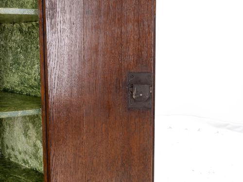 C18TH GEORGIAN OAK BOW FRONT CORNER CABINET WALL MOUNTED GEORGE III - ADDITIONAL PHOTO 15