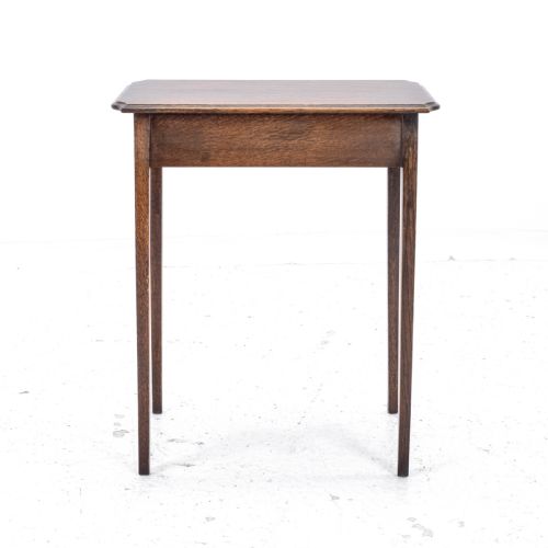 ARTS CRAFTS STYLE EDWARDIAN OAK SMALL OCCASIONAL WINE TABLE C1910 SIDE - ADDITIONAL PHOTO 2