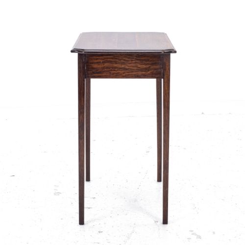 ARTS CRAFTS STYLE EDWARDIAN OAK SMALL OCCASIONAL WINE TABLE C1910 SIDE - ADDITIONAL PHOTO 3