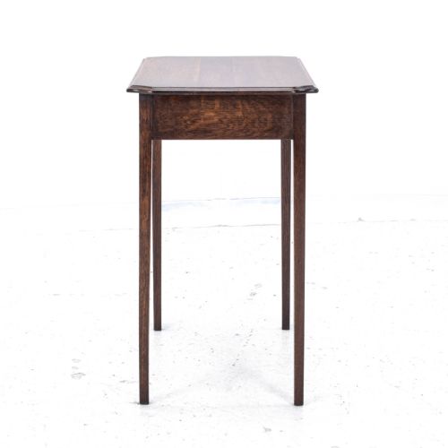 ARTS CRAFTS STYLE EDWARDIAN OAK SMALL OCCASIONAL WINE TABLE C1910 SIDE - ADDITIONAL PHOTO 4