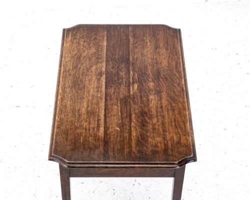 ARTS CRAFTS STYLE EDWARDIAN OAK SMALL OCCASIONAL WINE TABLE C1910 SIDE - ADDITIONAL PHOTO 6