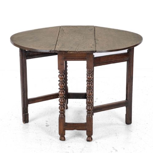C17TH LATER OAK SMALL GATELEG DROPLEAF TABLE DINING OCCASIONAL BREAKFAST - ADDITIONAL PHOTO 4