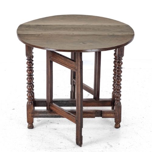 C17TH LATER OAK SMALL GATELEG DROPLEAF TABLE DINING OCCASIONAL BREAKFAST - ADDITIONAL PHOTO 5