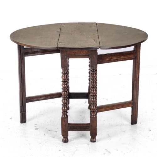 C17TH LATER OAK SMALL GATELEG DROPLEAF TABLE DINING OCCASIONAL BREAKFAST - ADDITIONAL PHOTO 6
