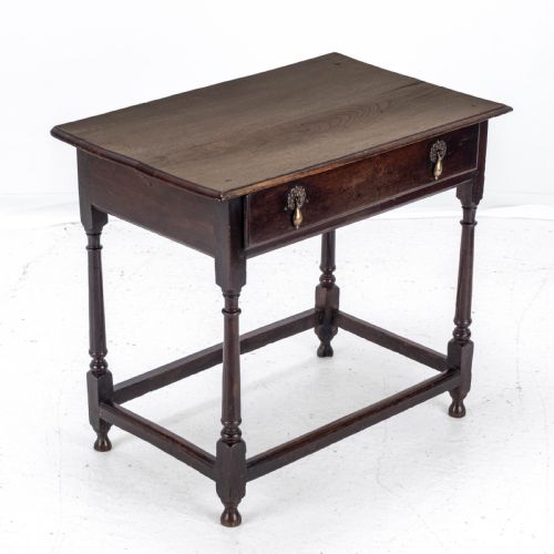 EARLY C18TH GEORGE I OAK COUNTRY SIDE TABLE WITH DRAWER GEORGIAN - ADDITIONAL PHOTO 1