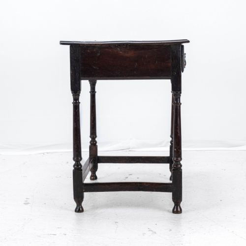 EARLY C18TH GEORGE I OAK COUNTRY SIDE TABLE WITH DRAWER GEORGIAN - ADDITIONAL PHOTO 6