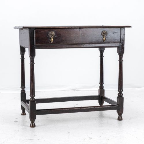 EARLY C18TH GEORGE I OAK COUNTRY SIDE TABLE WITH DRAWER GEORGIAN - ADDITIONAL PHOTO 8
