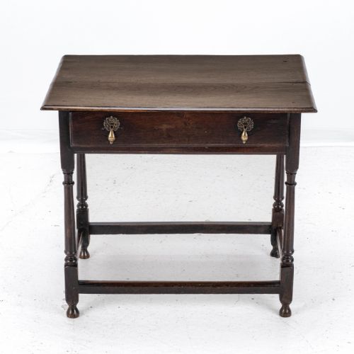 EARLY C18TH GEORGE I OAK COUNTRY SIDE TABLE WITH DRAWER GEORGIAN - ADDITIONAL PHOTO 9