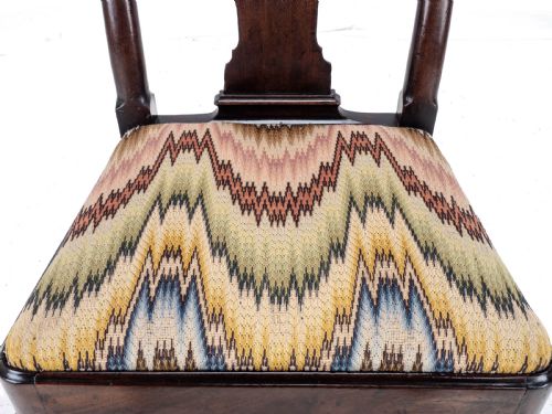GEORGE II MAHOGANY SIDEDINING CHAIR C1730 QUEEN ANNE GEORGIAN CARVED CABRIOLE LEGS - ADDITIONAL PHOTO 12