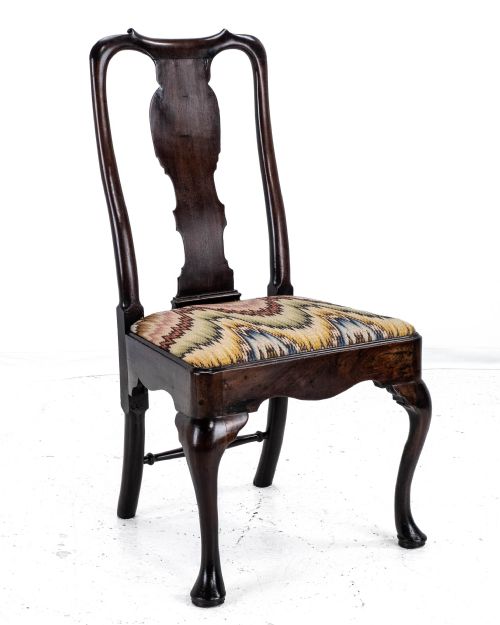 george ii mahogany sidedining chair c1730 queen anne georgian carved cabriole legs - CATEGORY: ANTIQUE CHAIRS - DATED 18TH CENTURY