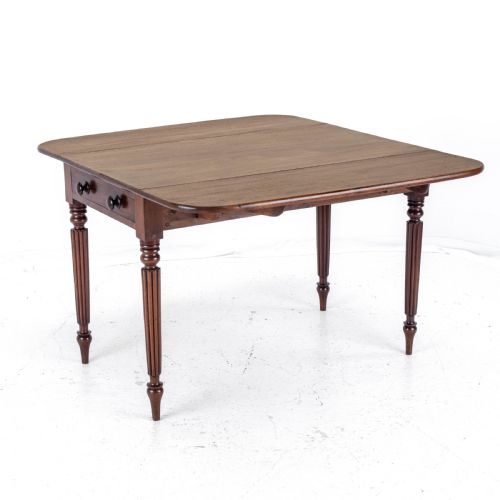GEORGE IV MAHOGANY PEMBROKE DROP LEAF BREAKFAST DINING TABLE WITH DRAWER C1820 GEORGIAN REGENCY - ADDITIONAL PHOTO 7