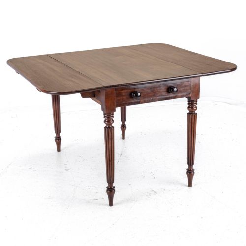 GEORGE IV MAHOGANY PEMBROKE DROP LEAF BREAKFAST DINING TABLE WITH DRAWER C1820 GEORGIAN REGENCY - ADDITIONAL PHOTO 8