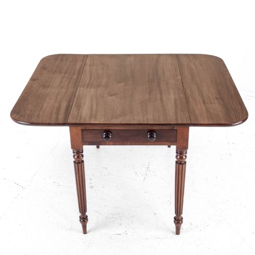 GEORGE IV MAHOGANY PEMBROKE DROP LEAF BREAKFAST DINING TABLE WITH DRAWER C1820 GEORGIAN REGENCY - ADDITIONAL PHOTO 12