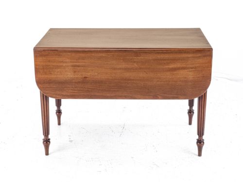 GEORGE IV MAHOGANY PEMBROKE DROP LEAF BREAKFAST DINING TABLE WITH DRAWER C1820 GEORGIAN REGENCY - ADDITIONAL PHOTO 21