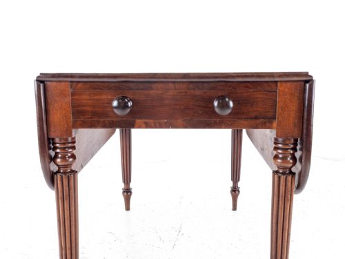 GEORGE IV MAHOGANY PEMBROKE DROP LEAF BREAKFAST DINING TABLE WITH DRAWER C1820 GEORGIAN REGENCY - ADDITIONAL PHOTO 24