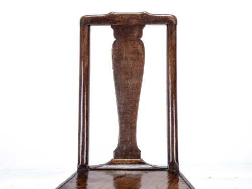 LATE C17TH QUEEN ANNE OAK HIGH BACK CHAIRBACK STOOL COUNTRY HALL SIDE DINING - ADDITIONAL PHOTO 9