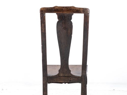 LATE C17TH QUEEN ANNE OAK HIGH BACK CHAIRBACK STOOL COUNTRY HALL SIDE DINING - ADDITIONAL PHOTO 11