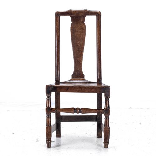 LATE C17TH QUEEN ANNE OAK HIGH BACK CHAIRBACK STOOL COUNTRY HALL SIDE DINING - ADDITIONAL PHOTO 16