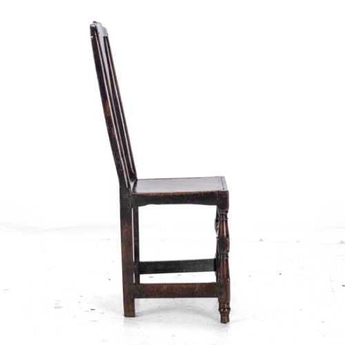 LATE C17TH QUEEN ANNE OAK HIGH BACK CHAIRBACK STOOL COUNTRY HALL SIDE DINING - ADDITIONAL PHOTO 17