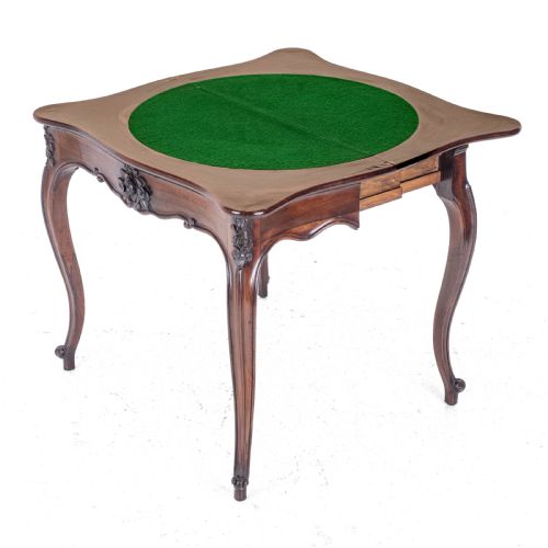FRENCH ROCOCO ROSEWOOD CONSOLE FOLD OVER CARD GAMES TABLE C1860 VICTORIAN - ADDITIONAL PHOTO 13