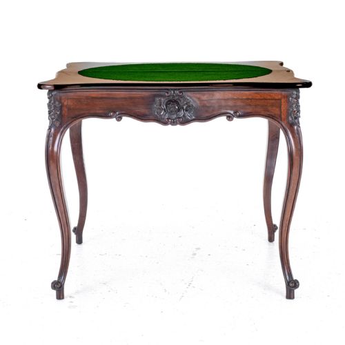 FRENCH ROCOCO ROSEWOOD CONSOLE FOLD OVER CARD GAMES TABLE C1860 VICTORIAN - ADDITIONAL PHOTO 17