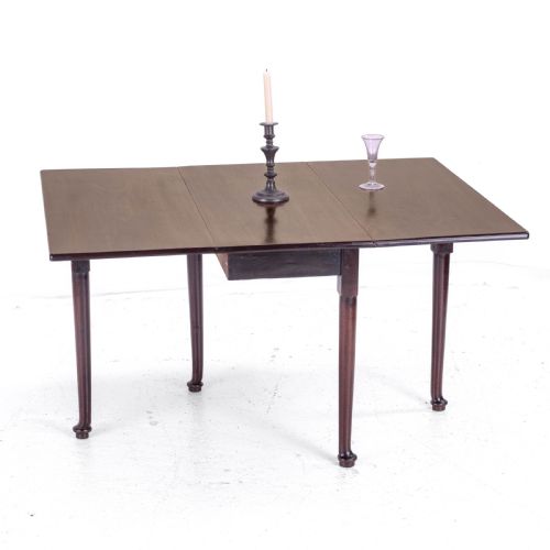 GEORGE I PAD FOOT MAHOGANY DROP LEAF GATELEG DINING TABLE C1720 GEORGIAN - ADDITIONAL PHOTO 2
