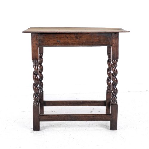 LATE C17TH WALNUT BARLEY TWIST SIDE TABLE WITH DRAWER CAROLEAN COUNTRY SMALL OCCASIONAL LAMP - ADDITIONAL PHOTO 16