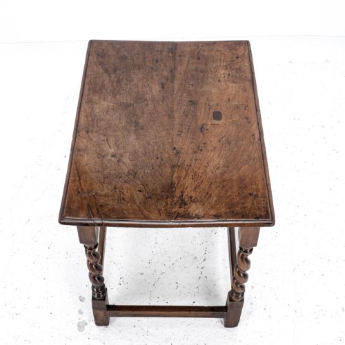 LATE C17TH WALNUT BARLEY TWIST SIDE TABLE WITH DRAWER CAROLEAN COUNTRY SMALL OCCASIONAL LAMP - ADDITIONAL PHOTO 18
