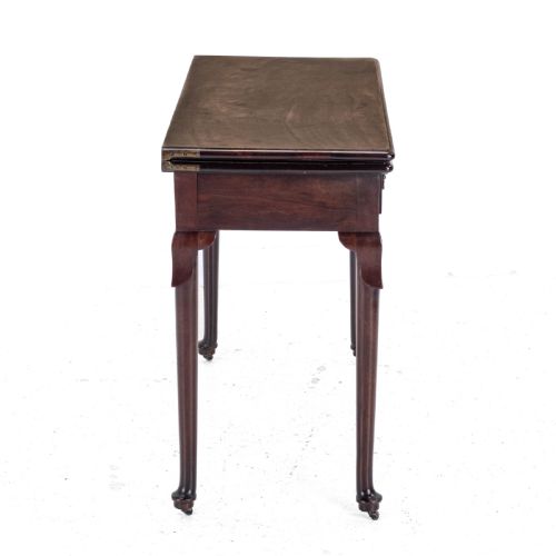 GEORGE II MAHOGANY CONSOLE CARDGAMES TABLE WITH DRAWER C1750 GEORGIAN - ADDITIONAL PHOTO 5