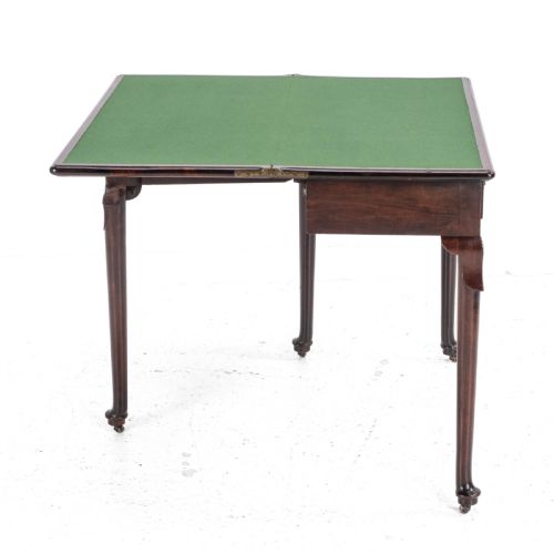 GEORGE II MAHOGANY CONSOLE CARDGAMES TABLE WITH DRAWER C1750 GEORGIAN - ADDITIONAL PHOTO 12