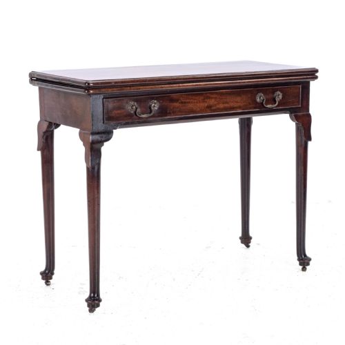 GEORGE II MAHOGANY CONSOLE CARDGAMES TABLE WITH DRAWER C1750 GEORGIAN - ADDITIONAL PHOTO 22