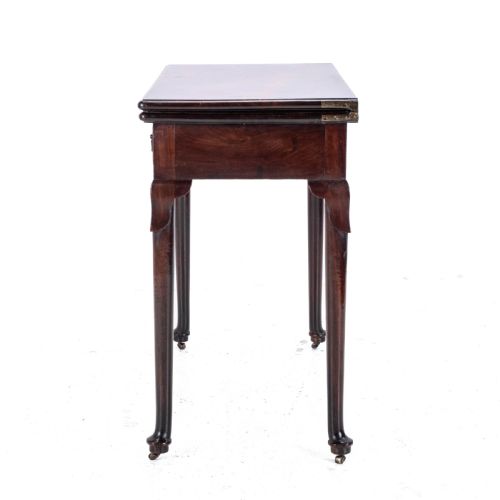 GEORGE II MAHOGANY CONSOLE CARDGAMES TABLE WITH DRAWER C1750 GEORGIAN - ADDITIONAL PHOTO 25