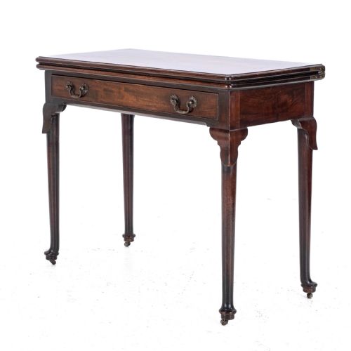 GEORGE II MAHOGANY CONSOLE CARDGAMES TABLE WITH DRAWER C1750 GEORGIAN - ADDITIONAL PHOTO 26