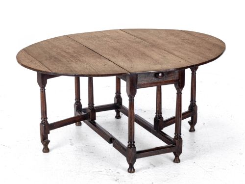EARLY C18TH OVAL OAK GATELEG DROP LEAF COUNTRY DINING TABLE GEORGIAN QUEEN ANNE GEORGE I - ADDITIONAL PHOTO 2