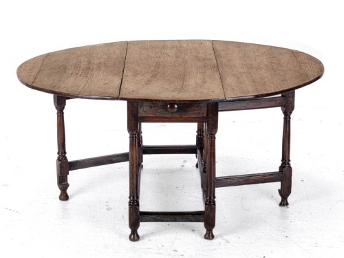 EARLY C18TH OVAL OAK GATELEG DROP LEAF COUNTRY DINING TABLE GEORGIAN QUEEN ANNE GEORGE I - ADDITIONAL PHOTO 3